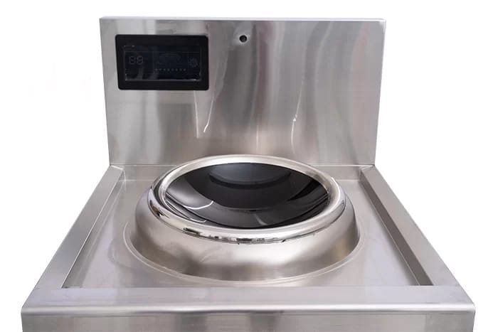 Bếp xào từ đơn mặt lõm, chảo rời 8kw (phiên bản 2)