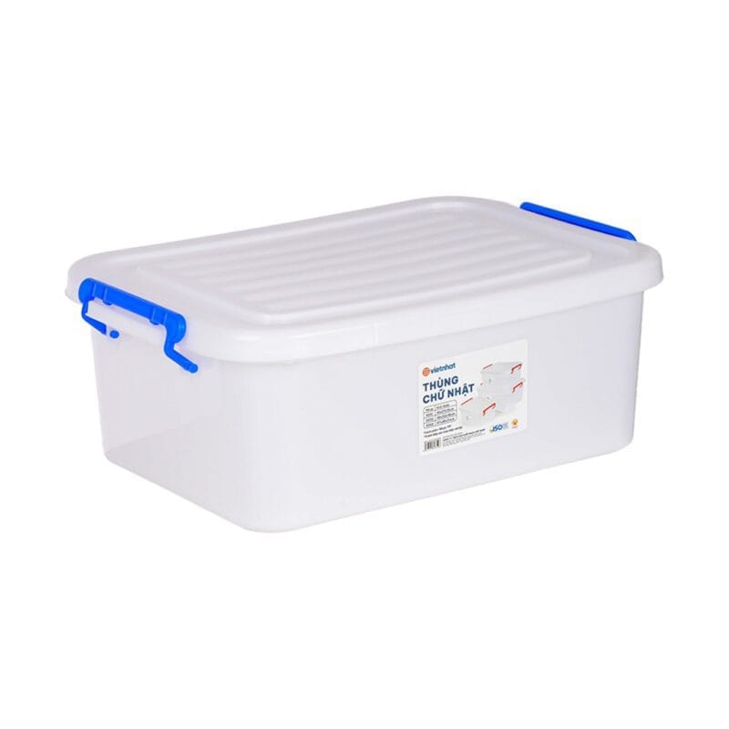 Thùng nhựa trong suốt chữ nhật 5332 49 × 33 × Cao 27 cm Nhựa Việt Nhật chính hãng
