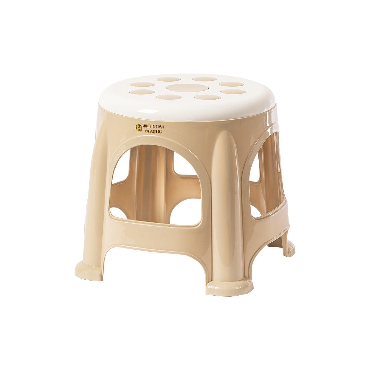 Ghế đẩu tròn hoa nhựa Việt Nhật 2065 2 Ghế đẩu tròn hoa nhựa Việt Nhật 2065 - goc nhin tren