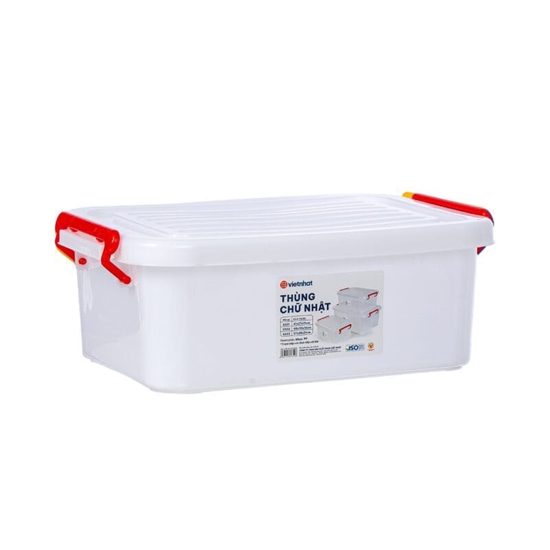 Thùng nhựa trong suốt chữ nhật 5331 43 × 29 × Cao 24 cm Nhựa Việt Nhật chính hãng