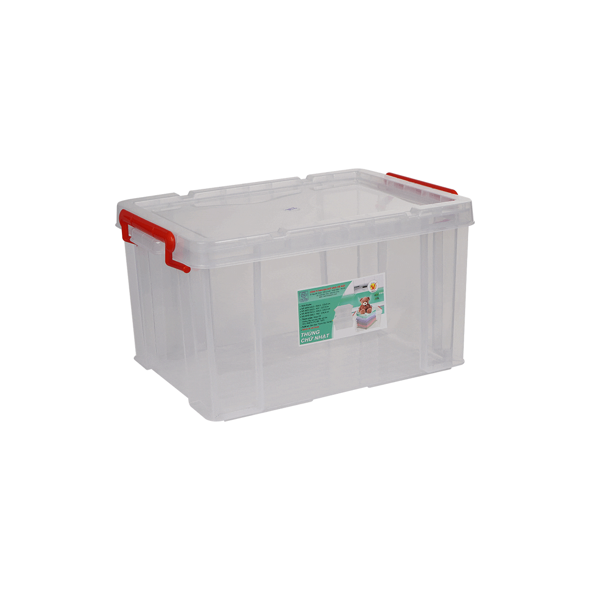 Thùng nhựa chữ nhật bé Việt Nhật 5370 3 Thùng chữ nhật bé Việt Nhật 5370 - goc nghieng