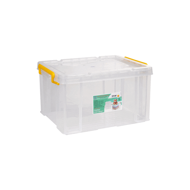 Thùng nhựa chữ nhật bé Việt Nhật 5370 50 × 34 × Cao 28 cm Nhựa Việt Nhật chính hãng
