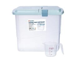 Thùng nhựa đựng gạo 20-30kg Việt Nhật 5355 5 Thùng gạo chữ nhật Việt Nhật 5355 - goc nghieng
