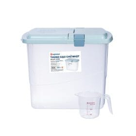 Màu sắc kết cấu Thùng nhựa đựng gạo 20-30kg Việt Nhật 5355 sẵn kho Hà Nội