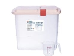 Thùng nhựa đựng gạo 20-30kg Việt Nhật 5355 4 Thùng gạo chữ nhật Việt Nhật 5355 - goc nhin tren