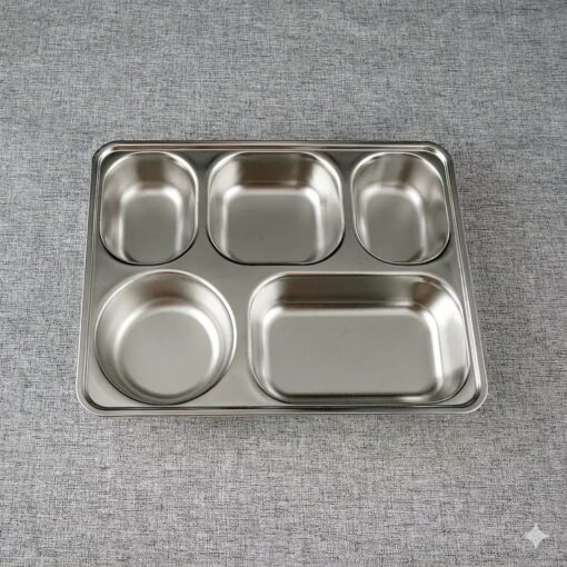 TRANG CHỦ 9 Khay cơm 5 ngăn sâu lòng inox 201 - Giá tốt, chiết khấu