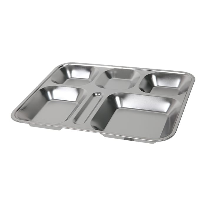 Khay cơm Inox 304 5 ngăn có nắp PP