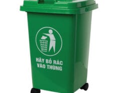 Thùng rác có bánh xe 30 lít Việt Nhật 5341 - Thùng rác nhựa 30 lít có bánh xe phù hợp văn phòng