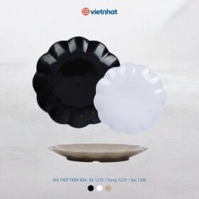 Đĩa nhựa phíp tròn hoa đại Việt Nhật 1280 - goc nghieng