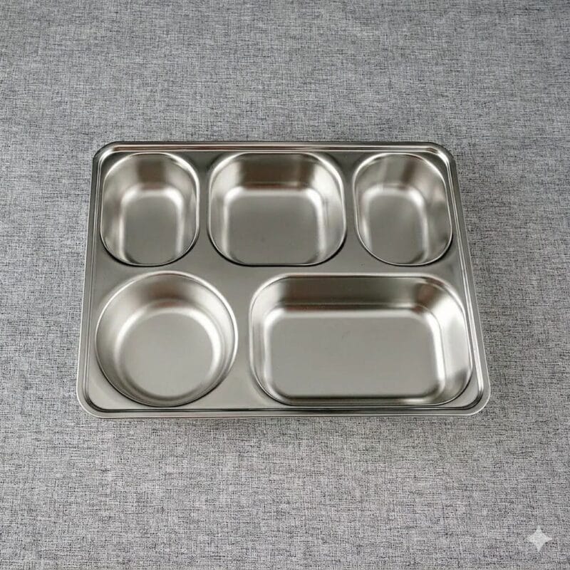 Khay Cơm 5 Ngăn Sâu Lòng Inox 201 chính hãng Kho Gia Dụng Việt