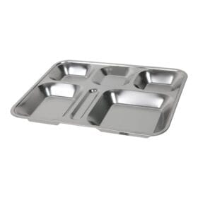 Khay Cơm Inox 5 Ngăn 304 Có Nắp Nhựa Loại To — ảnh thu nhỏ 1
