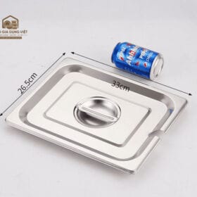Nắp khay inox GN 1/3 đựng topping dùng cho khay đựng thức ăn nhà hàng, quán cơm