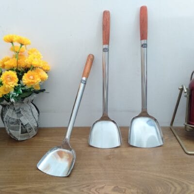 Sạn Thợ Inox Cán Gỗ Nhỏ