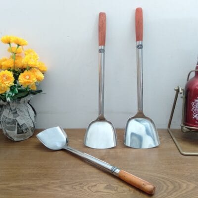 Sạn Thợ Inox Cán Gỗ Lớn