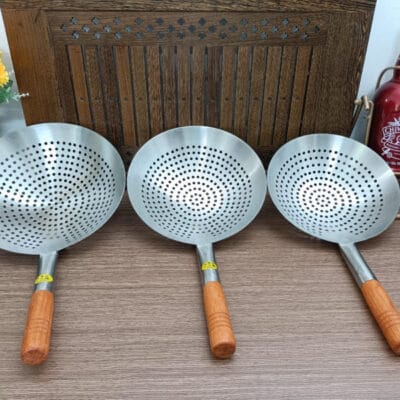 Vợt Xương Inox Cán Gỗ 26cm