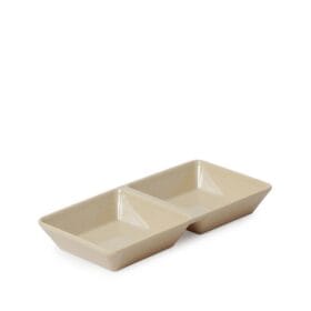 Chén Chấm 2 Ngăn C103 Fataco melamine màu kem 14.8 x 7.4 x 2.0 cm