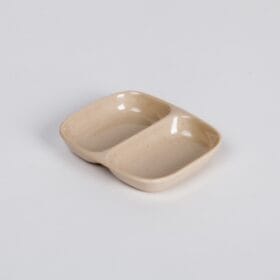 Chén Chấm 2 Ngăn C101 Fataco melamine màu kem Ø 9.0 x 7.3 x 1.5 cm