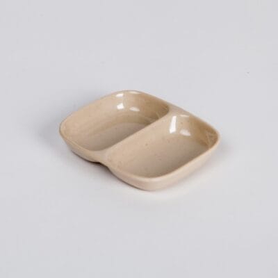 Chén Chấm 2 Ngăn C101 Màu Kem Fataco Melamine