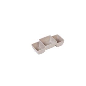Chén Chấm 3 Ngăn C107 Fataco melamine màu kem 14.0 x 6.0 x 3.9 cm