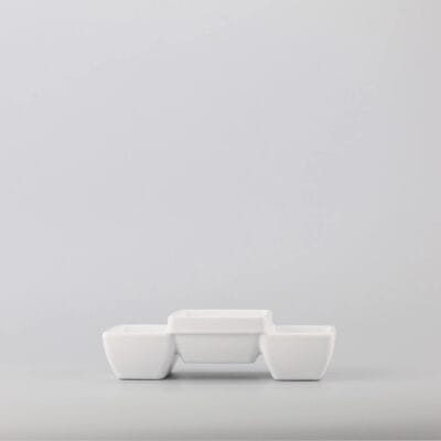 Chén Chấm 3 Ngăn Superware Melamine Trắng Sứ 200ml