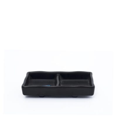Dĩa Chấm 2 Ngăn C109N Màu Đen Nhám Fataco Melamine
