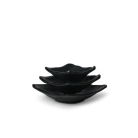 Chén Chấm Vuông màu đen nhám Fataco melamine 11.5 x 11.5 x 3.5 cm