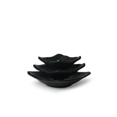 Chén Chấm Vuông Màu Đen Nhám Fataco Melamine