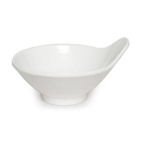 Chén Có Tay Cầm CO17 Fataco melamine trắng Ø 11.0 x 6.3 cm