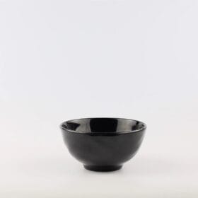 Chén Cơm Lượn Sóng BV040-4.5 Superware melamine đen bóng 11.5 x 11.5 x 6 cm