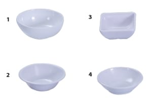 Chén Chấm Melamine Trắng Fataco 8 Kiểu Dáng