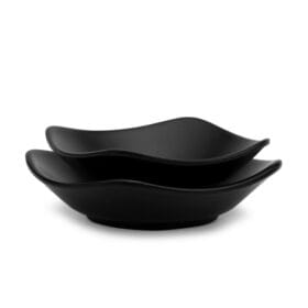 Chén Vuông màu đen nhám Fataco melamine 12.5 x 12.5 x 2.0 cm