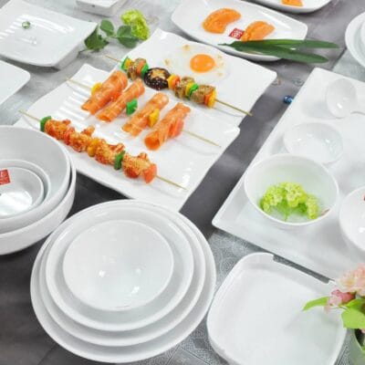 Tô Vuông Superware Melamine Trắng Sứ 4 Cỡ Đến 2000ml