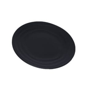Dĩa Cạn Gân DCG 06N màu đen nhám Fataco melamine 15.0 x 1.4cm