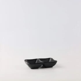 Dĩa Tương 2 Ngăn DV319 Superware melamine đen nhám 12.2 x 8.2 x 2.6 cm