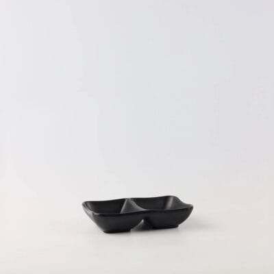 Dĩa Tương 2 Ngăn DV319 Đen Nhám Superware Melamine