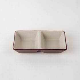 Dĩa Chấm 2 Ngăn C119N Fataco melamine nhám hai lớp 13.5 x 7.1 x 3.2 cm
