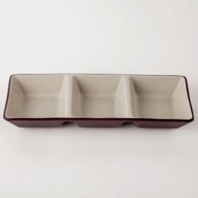 Dĩa Chấm 3 Ngăn C120N Fataco melamine nhám hai lớp 19.9 x 7.1 x 3.2 cm