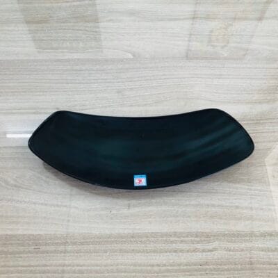 Dĩa Chữ Nhật Cong DCQ28N Màu Đen Nhám Fataco Melamine