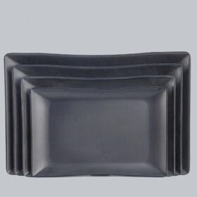 Dĩa Chữ Nhật RP738 Superware melamine đen nhám 20.3 x 13.5 x 1.8 cm