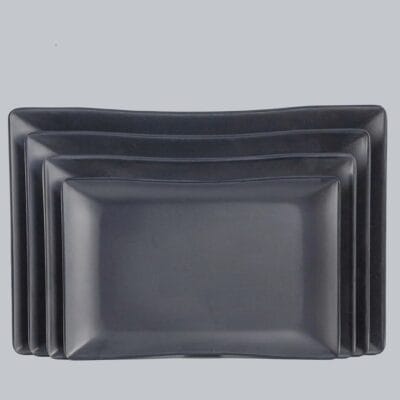 Dĩa Chữ Nhật RP738 Đen Nhám Superware Melamine 4 Cỡ