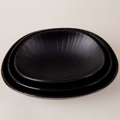 Dĩa Gân Màu Đen Nhám Fataco Melamine