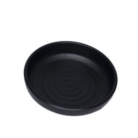 Dĩa Gân Sâu DGS06N màu đen nhám Fataco melamine 13.9 x 3.3cm