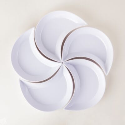 Dĩa Hoa DMT01 Fataco Melamine Trắng 19.7cm