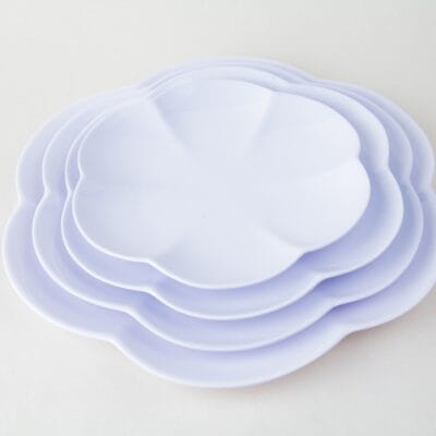 Dĩa Hoa Mai DH137 Fataco Melamine Trắng 4 Cỡ