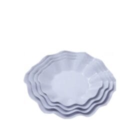 Dĩa Hoa DH06 Fataco melamine trắng 15.8 x 15.8 x 2.6 cm