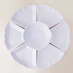 Bộ Mâm Hoa TDHMT Fataco melamine trắng Bộ mâm hoa nhiều món
