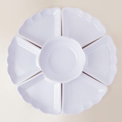 Bộ Mâm Hoa TDHMT Fataco Melamine Trắng