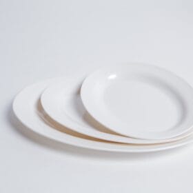 Dĩa Hột Xoài HX607 Fataco melamine trắng 25.7 x 19.4 x 2.5 cm