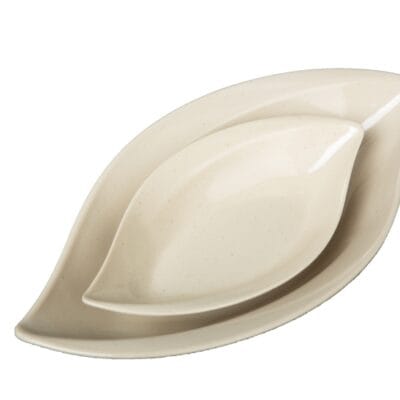 Dĩa Lá Màu Kem Fataco Melamine