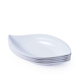 Dĩa Lá DL00 Fataco melamine trắng 9.60 x 5.1 x 2.2 cm